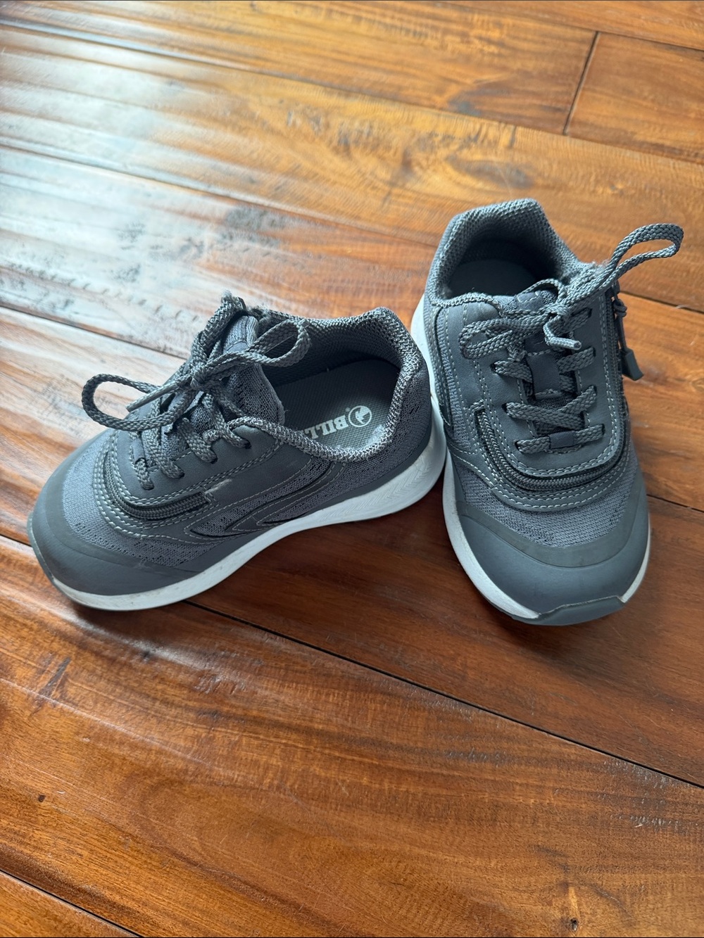 Kids Gray Lightweight Zip-Up Sneakers - Billy Footwear
